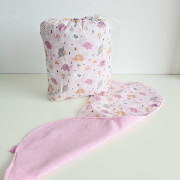 ROLLO e SPANNO elefantino base rosa