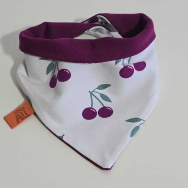 LN-BANDANA base bianca con ciliegie