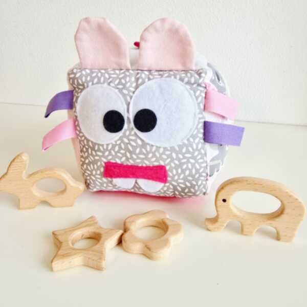 CUBOTTO foglioline grigio perla