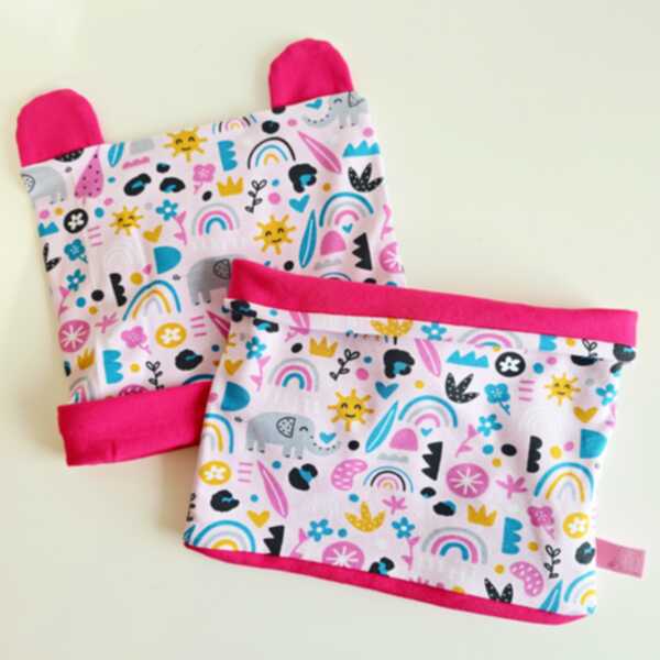 BERRETTA MEDIA elefantini e sole base rosa