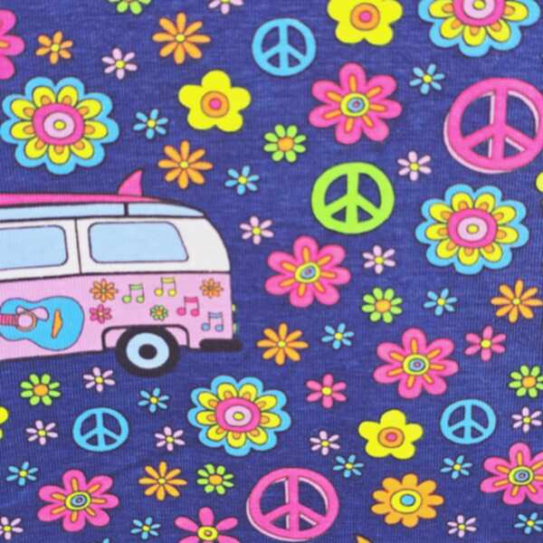 ABITO REVERSIBILE FUXIA interno pulmino peace base blu - immagine 5
