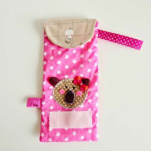 PORTASPAZZOLINO / PORTAPOSATE - orsetto femminuccia