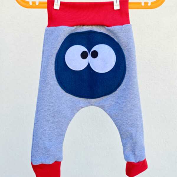 PANTS INVERNALE grigio chiaro faccina petrolio