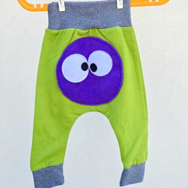 PANTS INVERNALE verde faccina viola