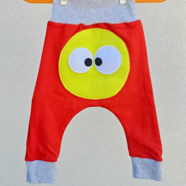 PANTS INVERNALE arancione faccina verde fluo