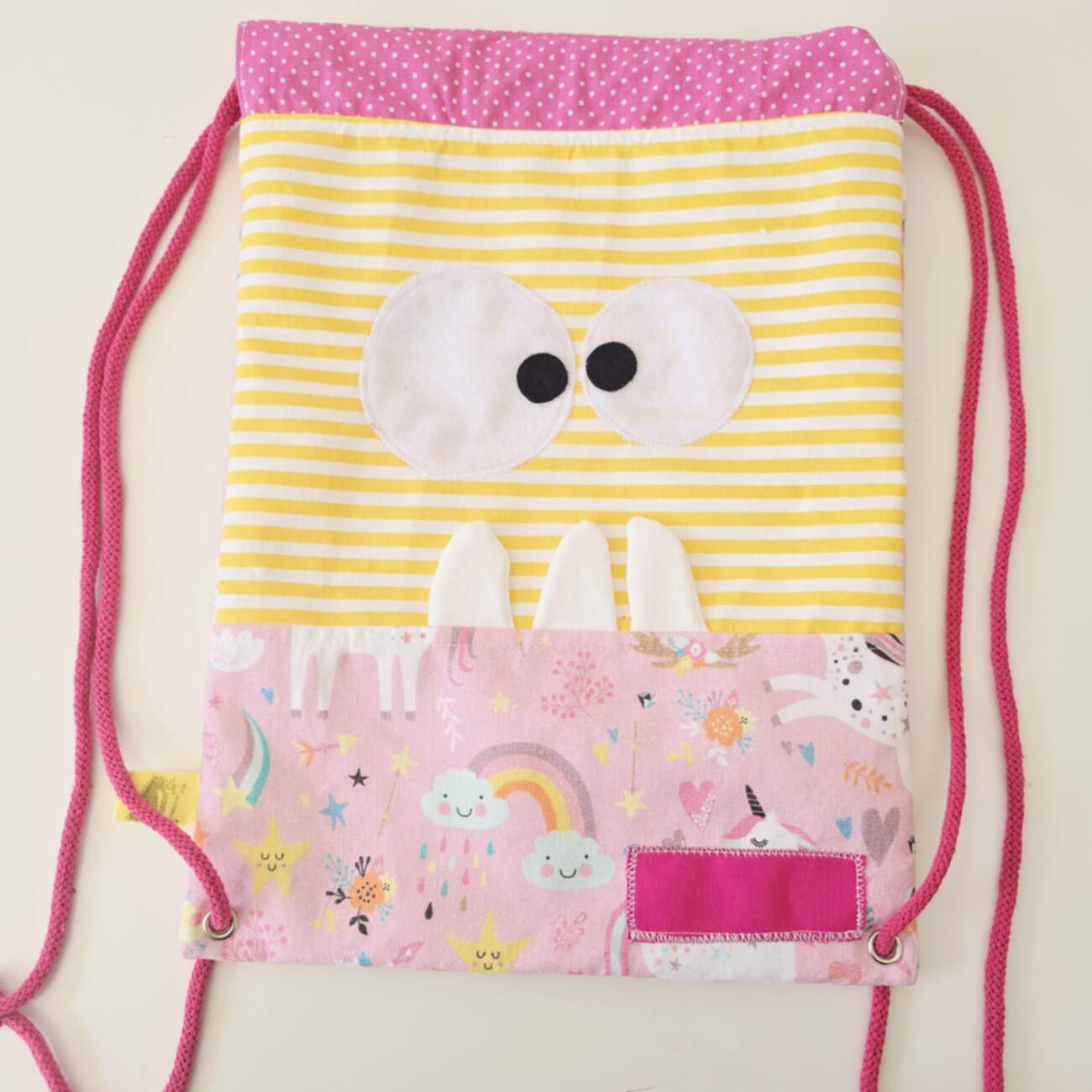 ZAINO MOSTRICIATTOLO unicorni base rosa